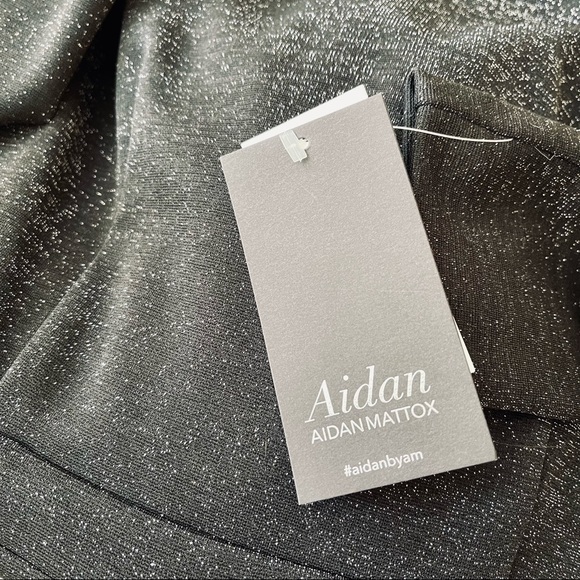 Aidan Mattox NWT Stretch Crepe Side Cut Out Mock Neck Long Sledve Jumpsuit - Picture 10 of 17